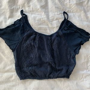 Hollister Navy Crop Top